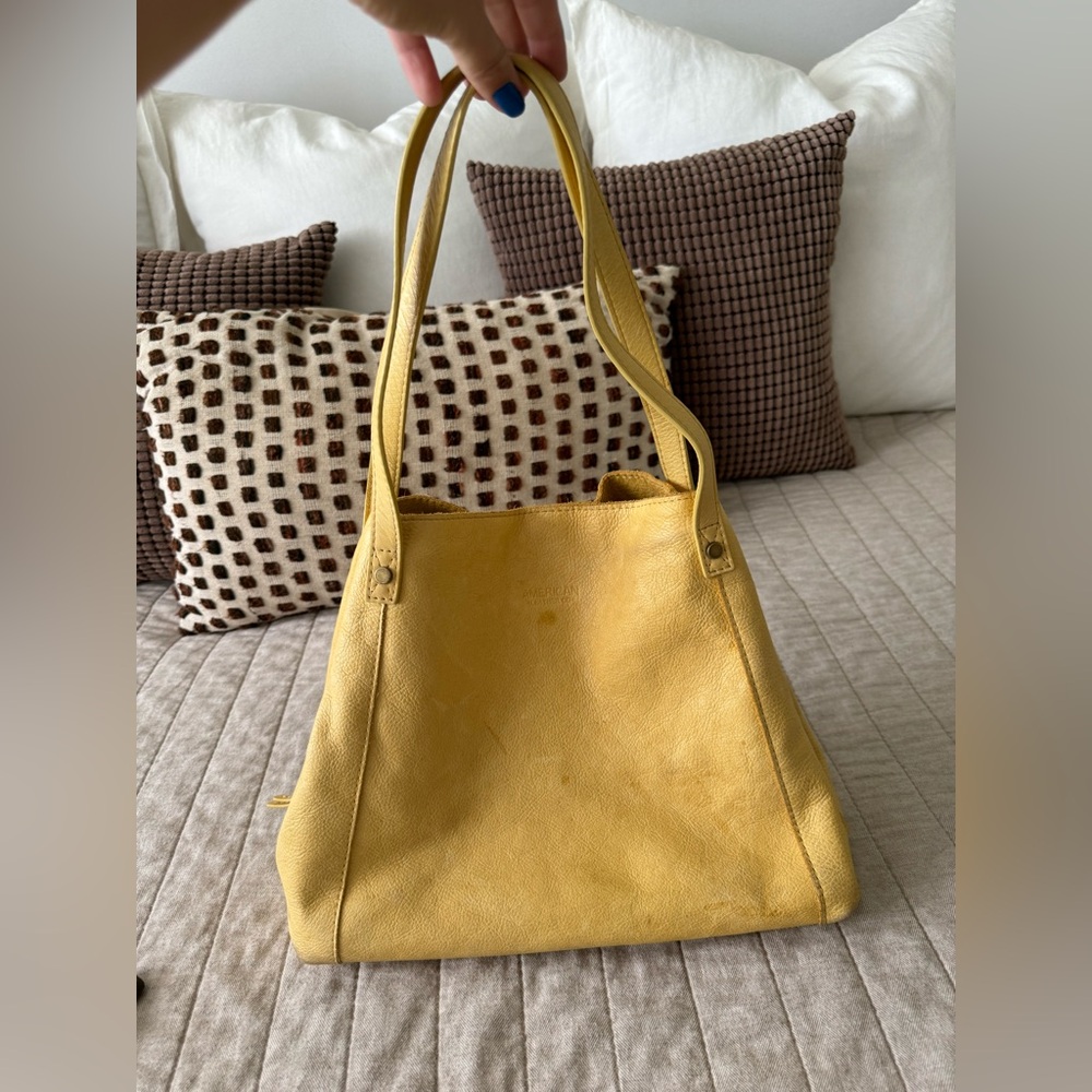 American Leather Co yellow bag